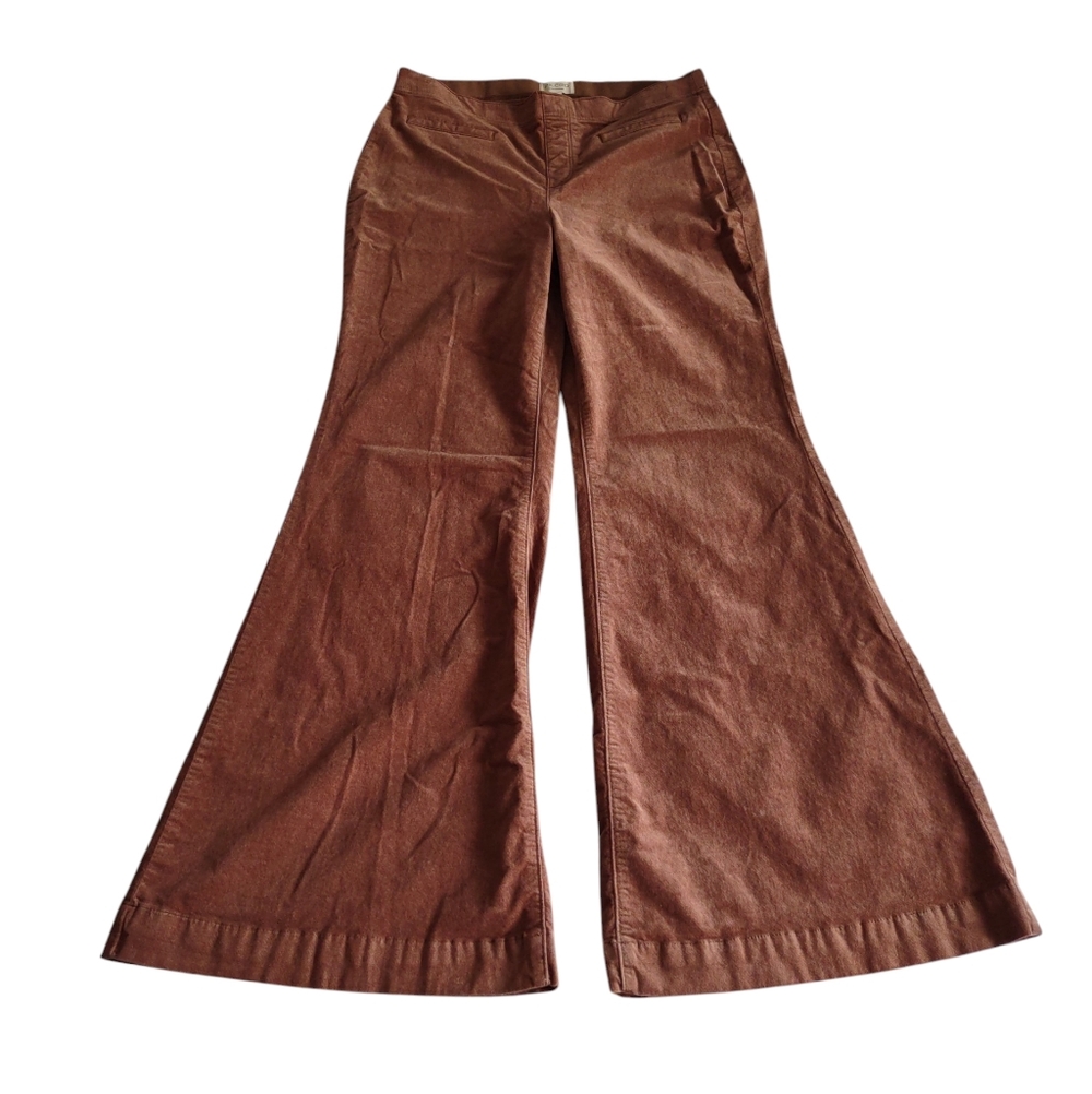 Pilcro Pullon Midrise Velvet Retro Flare Pants Womens 31